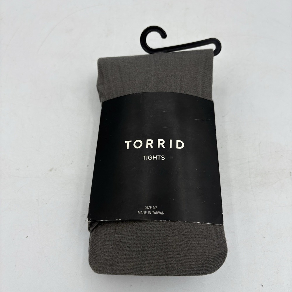Torrid Tights Womens Size 1 /‎ 2 Opaque Nylon Spandex Dark Gray